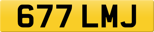 677 LMJ private number plate
